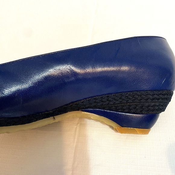 Stuart Weitzman Martinique Wedge Shoes Size 6B Vintage Blue RARE NWT - Picture 8 of 14